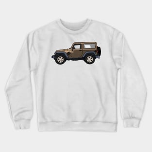 Jeep Wrangler Rubicon 2-door Brown Crewneck Sweatshirt